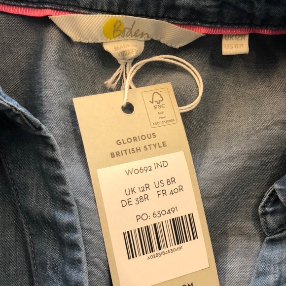 NWT Boden Rowena Shirt Dress, size US 8R - Picture 4 of 5